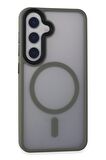 Mkorayavm Samsung Galaxy S24 Uyumlu Magsafe Şarj Özellikli Lens Korumalı Kapak