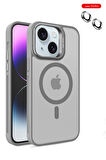 Mkorayavm Joko iPhone 14 Flet Lens Korumalı Deri Görünümlü Magsafe Kapak