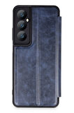 Mkorayavm Realme C65 Stand Olabilen İç Kısmı Kadife Deri Yüzeyli Kapaklı Kılıf