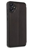 Mkorayavm Samsung Galaxy A05 Stand Olabilen İç Kısmı Kadife Deri Yüzeyli Kapaklı Kılıf