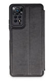 Mkorayavm Xiaomi Redmi Note 12 Pro 4G Stand Olabilen İç Kısmı Kadife Deri Yüzeyli Kapaklı Kılıf