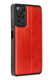 Mkorayavm Xiaomi Redmi Note 11 Pro Stand Olabilen İç Kısmı Kadife Deri Yüzeyli Kapaklı Kılıf