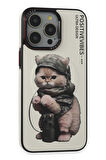 Mkorayavm iPhone 14 Pro Max Kamera Lens ve Tuşları Metal Tasarımlı Resimli Fun Magsafe Kapak