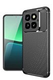 Mkorayavm Xiaomi Mi 14 Pro Karbon Fiber Tasarım Auto Focus Silikon Kılıf