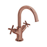 VitrA Origin Classic A4288429 Çift Kumandalı Lavabo Bataryası, Soft Bakır