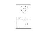 VitrA Outline 5992B403-0016 Yuvarlak Lavabo, VitrA Clean, 40 cm, Beyaz