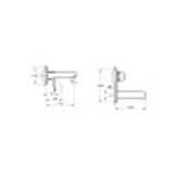 Artema Root Square A42738 Ankastre Lavabo Bataryası, Sıva Üstü, Krom