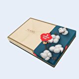 Cotton Box Flanel Nevresim Takımı Çift Kişilik Lavanid Mavi