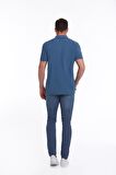 İndigo Regular Fit %100 Pamuk Polo Yaka Tişört | M