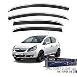 Opel Corsa D Niken Kromlu Cam Rüzarlığı 4lü Set 2007 ve Üstü