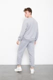 Erkek Regular Basic Şardonsuz Sweatshirt Gri Melanj