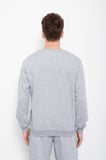 Erkek Regular Basic Şardonsuz Sweatshirt Gri Melanj
