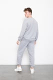 Erkek Regular Basic Şardonsuz Sweatshirt Gri Melanj