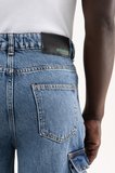 Erkek Yan Cepli Baggy Jean Pantolon Mavi