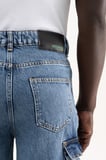 Erkek Yan Cepli Baggy Jean Pantolon Mavi