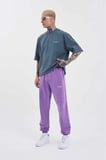 Erkek Luxury Basic Yıkamalı Jogger Eşofman Altı Mor