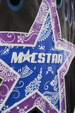 Erkek Macstar Flame Baskılı Oversize Tişört Siyah