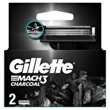 Gillette Mach3 Charcoal Yedek Tıraş Bıçağı 2'li