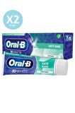 Oral B Pro 3D White Soft Mint 75 Ml X 2 Adet