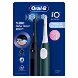 Oral-B iO 2 Şarjlı Diş Fırçası Seti 2'li – Gece Siyahı / Yeşil