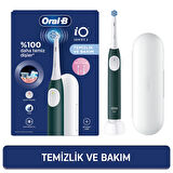 Oral-B iO 2 Siyah Diş Fırçası - Yeşil, Seyahat Kabı ile