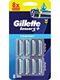 Gillette Sensor 3 Plus Comfort Yedek Bıçak 8li-2 Adet