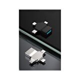 Daytona HC04 Lightning - Type-C - Micro To USB 3.0 Bellek Okuyucu Adaptör