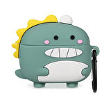 CaseOnn Samsung Galaxy Buds 3 FE Kılıf Karakter Figürlü Dinazor Yeşil