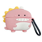 CaseOnn Samsung Galaxy Buds 3 FE Kılıf Karakter Figürlü Dinazor Pembe