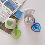 CaseOnn Samsung Galaxy Buds Live - Buds Pro Kılıf Renkli Gösterişli Kalp Mor