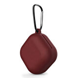 CaseOnn Samsung Galaxy Buds 2 - Buds 2 Pro Kılıf Askı Aparatlı Mat Silikon Bordo