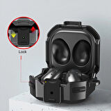 CaseOnn Samsung Galaxy Buds 2 - Buds 2 Pro Kılıf Güvenlik Kilitli Military Tank Sarı