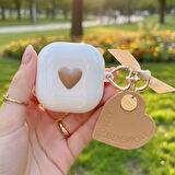 CaseOnn Samsung Galaxy Buds 2 - Buds 2 Pro Kılıf Figürlü 3D Lovely Kalp Kahverengi