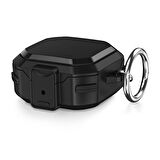 CaseOnn Samsung Galaxy Buds FE - Buds Core Kılıf Güvenlik Kilitli Military Tank Siyah