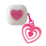 CaseOnn Samsung Galaxy Buds FE - Buds Core Kılıf Renkli Gösterişli Kalp Pembe