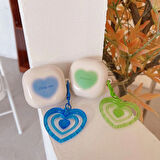 CaseOnn Samsung Galaxy Buds FE - Buds Core Kılıf Renkli Gösterişli Kalp Pembe