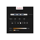Daytona 809-AA Macbook Uyumlu USB To 4* USB 3.0 Splitter 5 Gbps Çevirici Hub Adaptör
