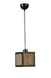 KUMSAL TEKLİ SİYAH RATTAN SARKIT