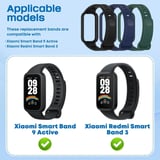 CaseOnn Xiaomi Smart Band 9 Active Kordon Tam Korumalı Spor Silikon Kordon Kayış Bej