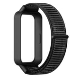 CaseOnn Xiaomi Smart Band 9 Active Kordon Hasır Kumaş Nylon Kayış Siyah