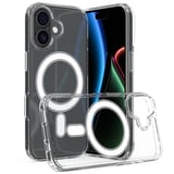 CaseOnn Apple iPhone 17 Kılıf MagSafe Özellikli Sararmaz Kristal Sert Kapak Şeffaf