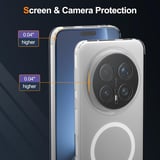 CaseOnn Honor Magic 8 Pro Kılıf MagSafe Özellikli Sararmaz Kristal Sert Kapak Şeffaf