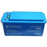 MEGACELL LiFePO4 12.8V 200Ah Karavan/Marin ABS Lityum Demir Fosfat Akü
