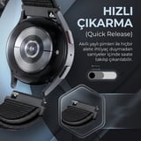 CaseOnn Honor Watch 4 Pro Kordon Hasır Kumaş Nylon Kayış Mavi