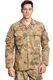 Jandarma col Kamuflaj Renkli Uzun Kollu Cepli Taktik Gomlek Long Sleeve Camouflage