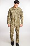 Kara Kuvvetleri Yeni Kamuflaj Renkli Uzun Kollu Taktik Gomlek Kargo Cepli Pantolon Alt ust Takim Long Sleeve Camouflage