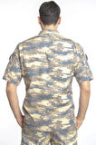 Hava Kuvvetleri Yeni Kamuflaj Renkli Kisa Kollu Orjinal Taktik Askeri Gomlek Short Sleeve Camouflage