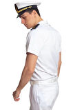 Deniz Kuvvetleri Deniz Lisesi ve Fakultesi Beyaz Renkli Yazlik Kaliteli Pamuklu Kumas Kaptan Gomlek