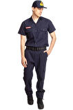 Jandarma Asayis Subay Lacivert Renkli Kisa Kollu Rengi solmayan Gomlek ve Kargo Cepli Taktik Pantolon Alt Ust Takim