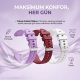 CaseOnn TCL Movetime Watch MT48X Kordon Prizma Tokalı Spor Silikon Kayış Mor